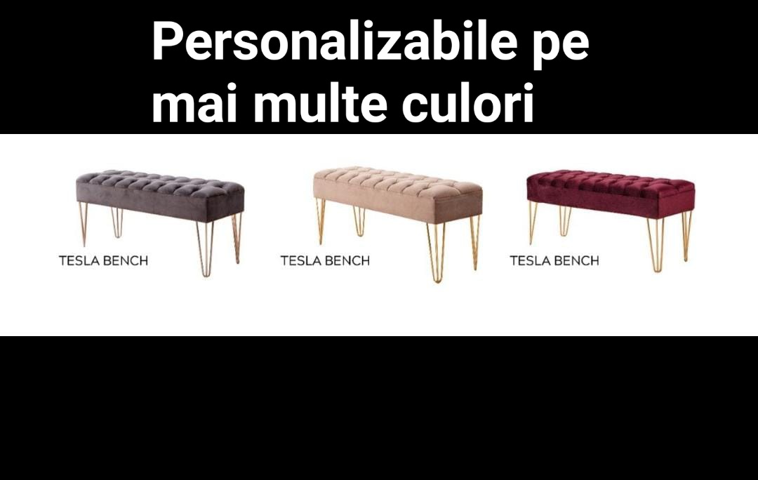 Banca Tasty 1 tapitata cu picioare cromate din metal