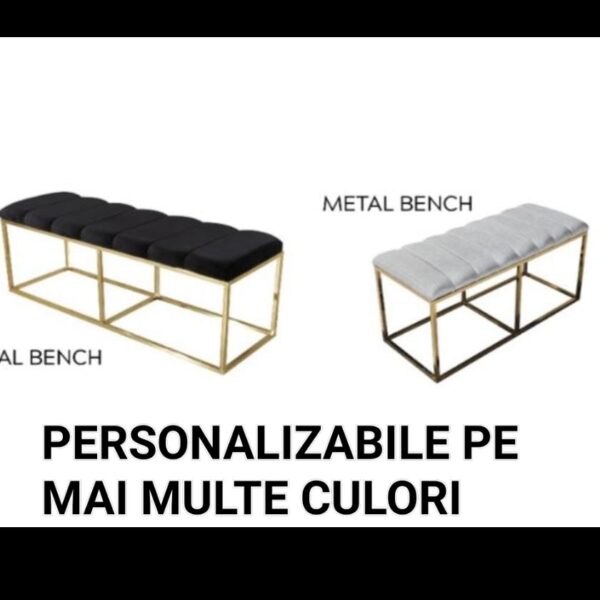Banca Tasty 2  cu picioare cromate din metal