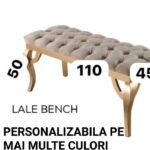 Banca Tasty 3  cu picioare cromate din metal