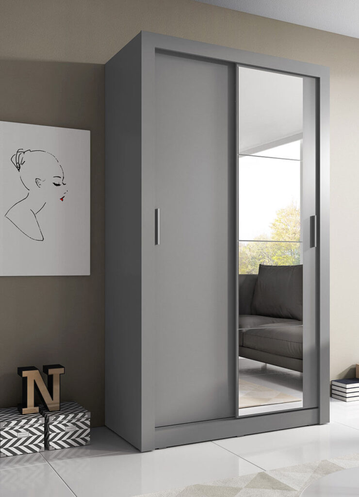 DRESSING PRAGA 3 GRI  DIMENSIUNE 120L/215 H/ 60l CM