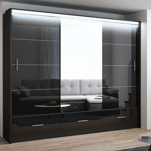 DRESSING VELY NEGRU 255CM/225 H/61 CM ADANCIME