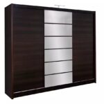 Dressing Sabina 3 culoarea maro închis 250 cm/215 h/ 61 cm adancime