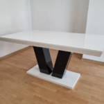 MASA NAOMY  EXTENSIBILA 160/200/90/75 CM ALB NEGRU