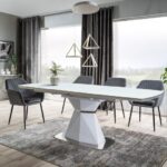 Masa Ella 2 alba extensibila 160 cm/210 cm/ 90 l/ 76 h