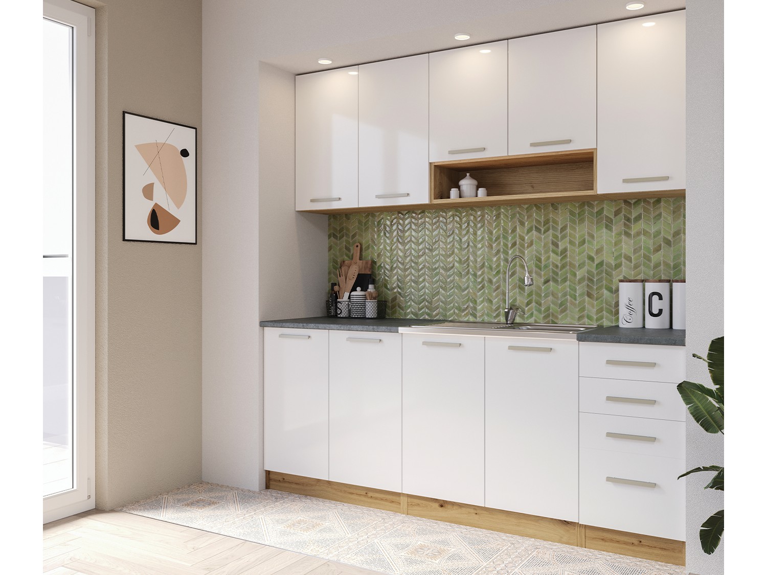 Mobila Bucatarie Arya 200 l/195 h/47 cm