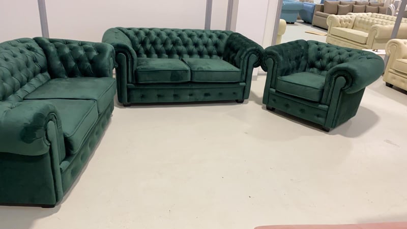 SET CANAPELE FIXE 3-2-1 MANCHESTER VERDE