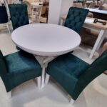 SET GLAM 5 MASA FIXA 100 CM/ 75 H  + 4 SCAUNE