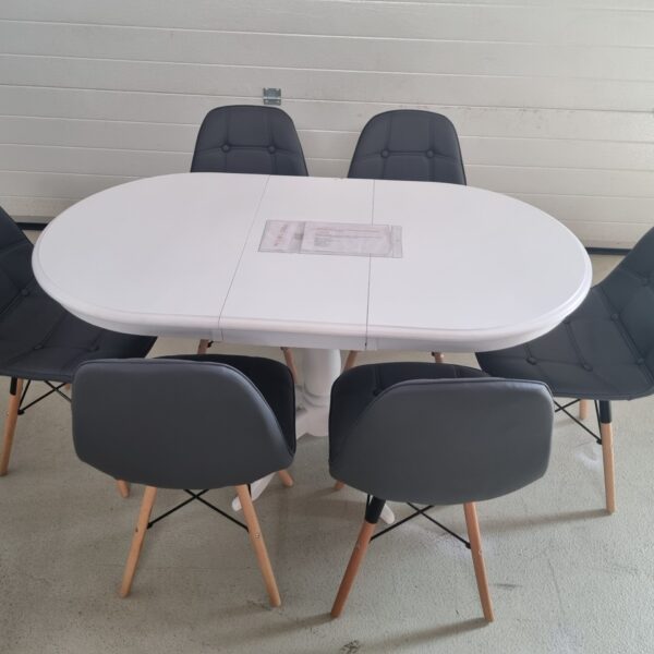 SET KLOSI 2 MASA  EXTENSIBILA 100x130 CM + 6 SCAUNE