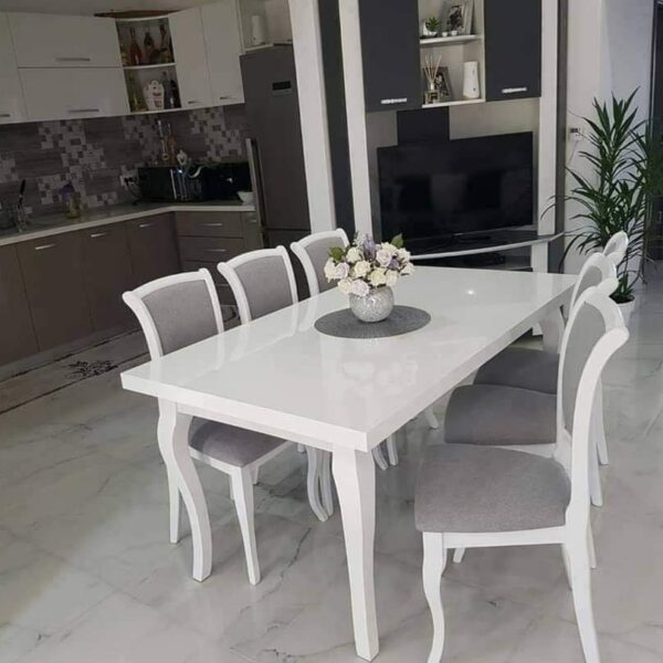SET  LID 60 DIN LEMN MASA + 6 SCAUNE