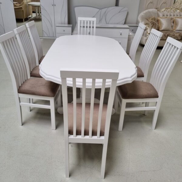 SET MARCO 17 MASA 160/195 CM + 8 SCAUNE