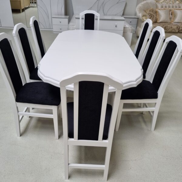 SET MARCO 27 MASA 160/195 CM + 8 SCAUNE