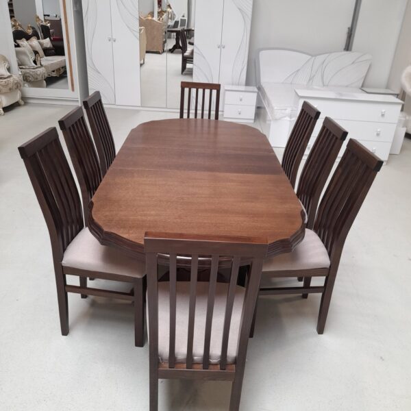 SET MARCO 46 MASA 160/195 CM + 8 SCAUNE