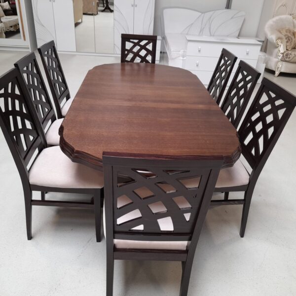 SET MARCO 56 MASA 160/195 CM + 8 SCAUNE