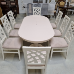 SET MARCO 62 MASA CREM 150/185 CM + 8 SCAUNE