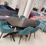 Set  Lid 5 masa extensibila 160/200/240/280 L/100 l/83h + 6 scaune tapitate