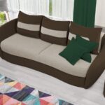 Canapea Ella Crem / Maro