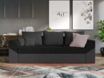 Canapea Extensibila Cali gri antracit / negru - imagine 2