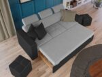 Canapea Paloma Gri Deschis / Gri Antracit - imagine 4