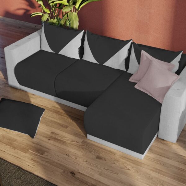 Coltar Luna Antracit / Gri Deschis