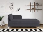 Divan / Pat o persoana tapitat Gri Inchis Soft Fix - imagine 2