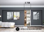 Dressing 0.79m / Dulap Dormitor Timea - imagine 2