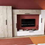 Living Pati 027 - Mobila Sufragerie Stejar + Alb