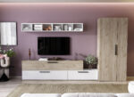Living Pati 056 - Mobila Sufragerie Stejar + Alb