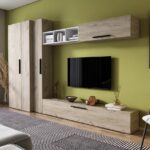 Living Pati 079 - Mobila Sufragerie Stejar + Alb