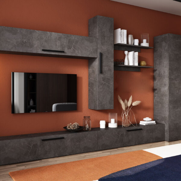 Living Pati 133 - Mobila Sufragerie Gri Beton