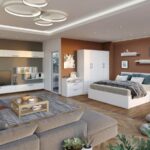 Pachet Mobila Dormitor + Living Alb