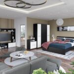 Pachet Mobila Dormitor + Living Ferrara / Alb