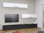 Pachet Mobila Dormitor + Living Gri Antracit / Alb - imagine 5