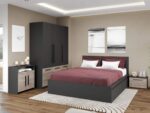 Pachet Mobila Dormitor + Living Gri Antracit / K02 - imagine 2