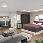 Pachet Mobila Dormitor + Living Gri Antracit / K02