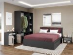 Pachet Mobila Dormitor + Living Gri Antracit / K02 - imagine 3