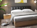 Set Mobila Dormitor Timea 7 piese Tapitat Wenge - imagine 5