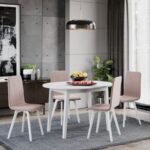 Set Masa Extensibila si 4 scaune Rosa Crem