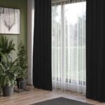 Set 2 draperii Negru