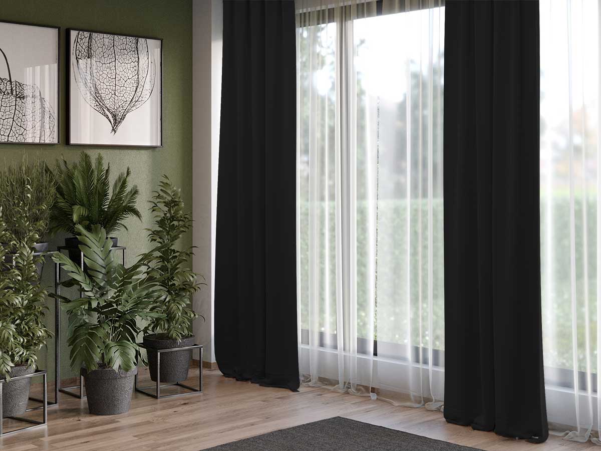 Set 2 draperii Negru