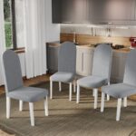 Set 4 Scaune Grand Gri Deschis
