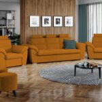 Set Canapea si Fotolii Biano Portocaliu