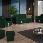 Set Canapea si Fotolii Ivy Verde