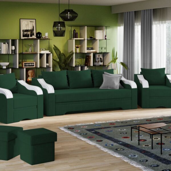 Set Canapea si Fotolii Julia Verde
