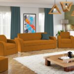 Set Canapea si Fotolii Mini Portocaliu