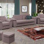 Set Canapea si Fotolii Olimp Roze