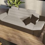 Canapea Quinn Crem / Maro