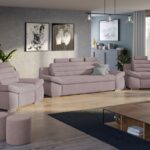 Set Canapea si Fotolii Quinn Roze