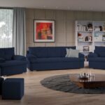 Set Canapea si Fotolii Roma Albastru