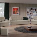 Set Canapea si Fotolii Roma Crem