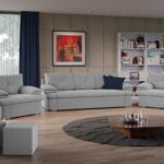 Set Canapea si Fotolii Roma Gri Deschis